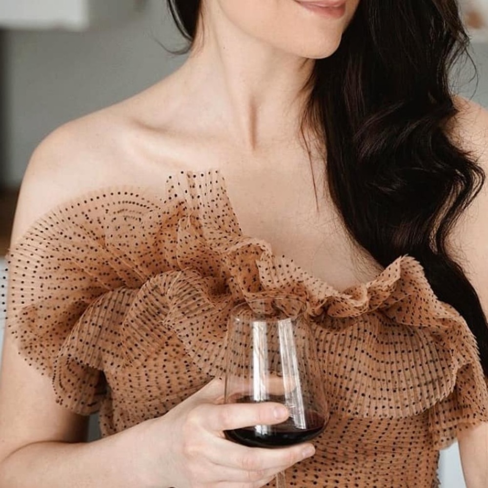 Zara Tulle Strapless Crop Top - Picture 2 of 7